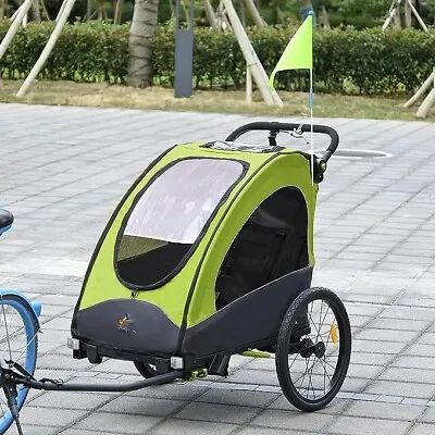 Aosom Bike Trailer For Kids 3 In1 Foldable Child Jogger Stroller Baby Stroller  • $100