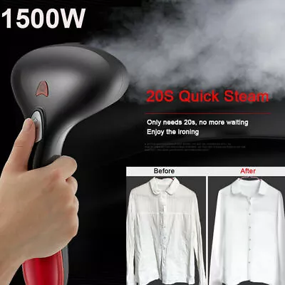 Hand Held Clothes Garment Steamer Upright Iron Portable Travel 1500W Fast Heat • £16.69