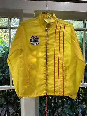 VINTAGE 60s 70s DODGE SCAT PACK MOPAR JACKET SZ SMALL WINDBREAKER RACING STRIPE • $150