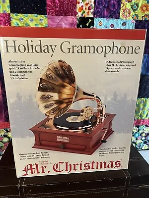 Mr. Christmas Harmonique Gramophone Retired Musical 12 Disc Record Player NIB • $75