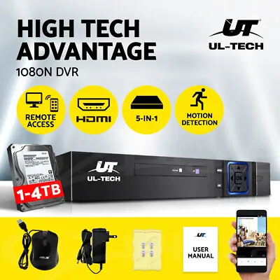 UL-tech CCTV Camera Security System 1080P 4CH 8CH DVR Recorder 5in1 Surveillance • $69.95