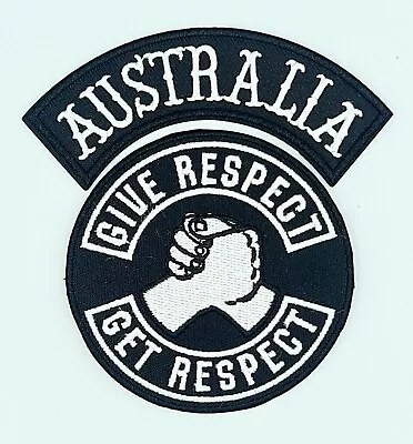 Australia + Top Respect Biker Harley Davidson Vest Embroid Patch Iron Sew On • $13.25