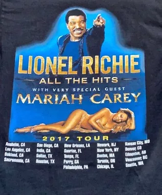 Lionel Richie T Shirt Mariah Carey T Shirt Mens Large Concert T Shirt • $6.33