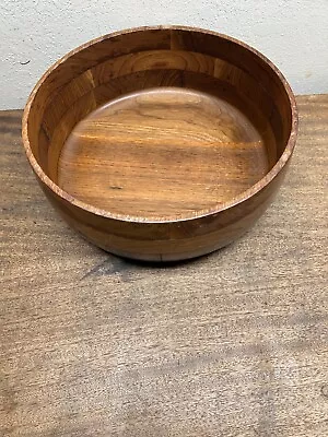 Kustom Kraft Solid Black Walnut Wood Salad Bowl ~ 12.25  ~ Made In USA • $16.99