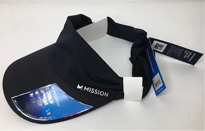 MISSION Cooling Visor Black Instant Cooling Hat Sun Visor Lightweight Quick Dry • $9.99