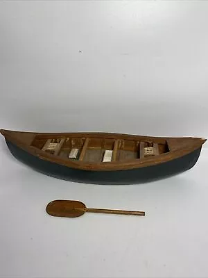 Vintage Wooden Canoe Paddle Boat Oar 8” Cabin Or Lake Decor Read • $15
