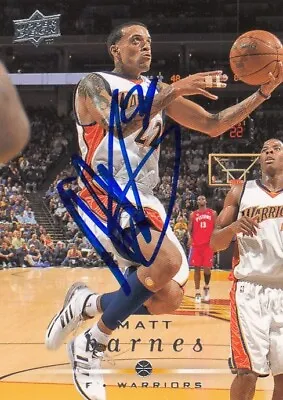 2008 Upper Deck Basketball GS Warriors Matt Barnes Signed Autograph Auto IP Card • $7.19