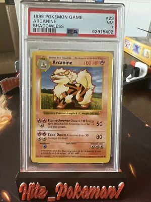 $0.99 • Buy Psa 7 Near Mint PokÉmon Arcanine Base Set 23/102 Regular Shadowless Uncommon