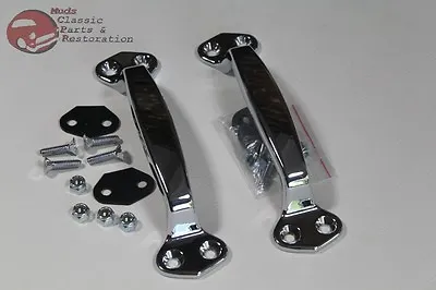 Chrome Side Grab Handles Interior Outside Tractor Trailer Semi Truck Hot Rat Rod • $66.93