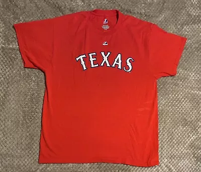 Texas Rangers MLB Baseball Mike Napoli Majestic T-shirt Size XL • $12