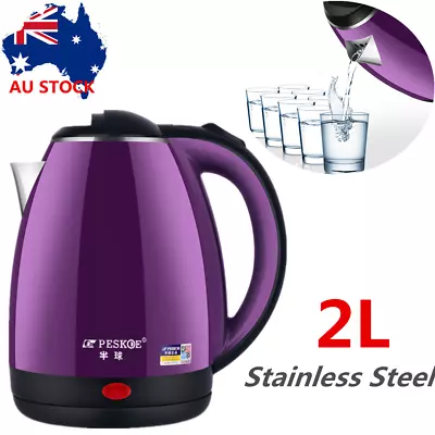 $38.86 • Buy 2L Stainless Steel Electric Kettle Home Water Boiler Jug Coffee Tea Auto Off AU