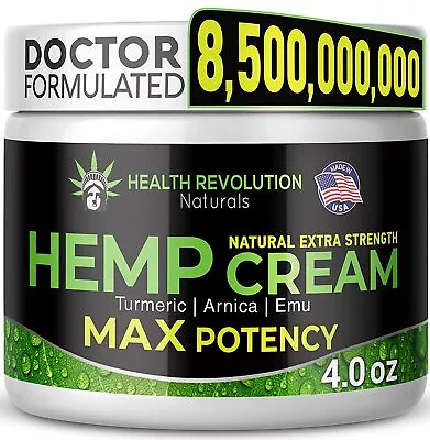 Hemp Cream 8500000000 MG Joint Muscle Arthritis Inflammation Back Pain NonGMO • $45.99