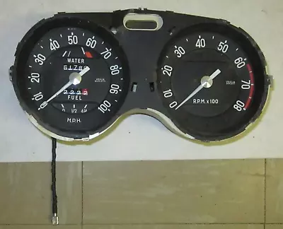 1967 Fiat 850 Coupe Veglia Borletti Speedometer Tach Fuel Gauge Cluster Broken • $95