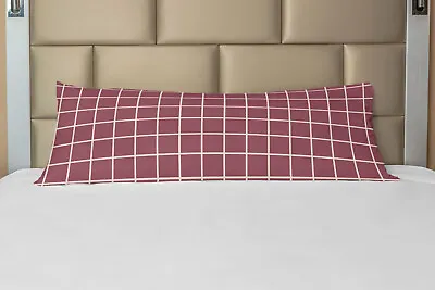 Grid Body Pillow Case Cover With Zipper Simplistic Mesh Graphic Art • £20.99