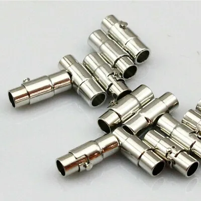 £3.70 • Buy 5pcs Quality Glue In Barrel Magnetic Clasps Leather Chain Jewelry Fittings 3-6mm