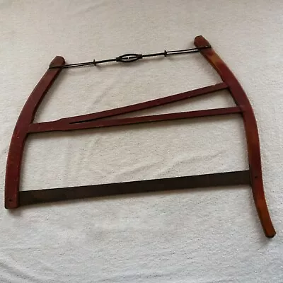 VINTAGE ANTIQUE BOW SAW  Barn Red  • $42