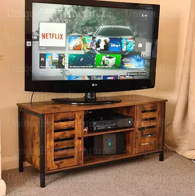 £117.70 • Buy Industrial Style TV Stand Vintage Media Cabinet Rustic Metal Unit Retro Storage