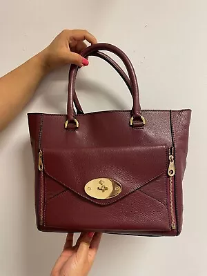 Mulberry Handbag Maroon Soft Leather 100% Genuine • £450