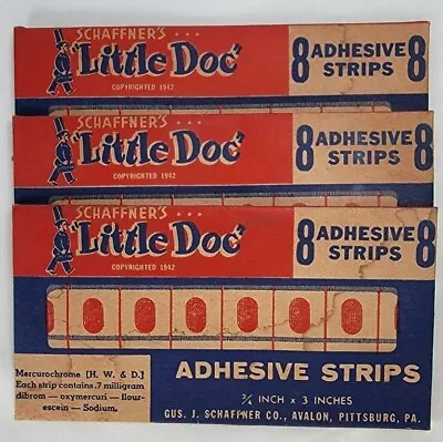 Vintage 1942 RARE Lot Of 3 Sealed Packs Band Aid First Schaffner's Little Doc • $38