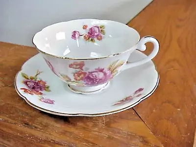 Vintage Tea Cup & Saucer Floral Made In Occupied Japan • $4.99