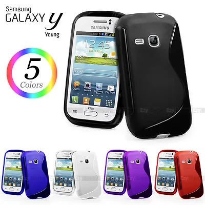NEW S CURVE GEL CASE COVER FOR SAMSUNG Galaxy Young S6310 + Screen Protector • $3.99
