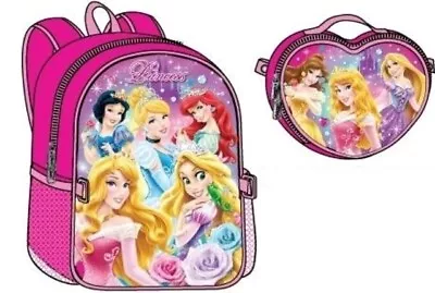 NEW! Disney Princess Large 16  Backpack W/Lunch Bag FREE SHIPPING!! • £17.10