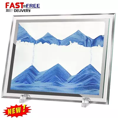 Moving Sand Art Picture Glass Quicksand Painting 3D Deep Sea Sandscape HOT UK • £5.89