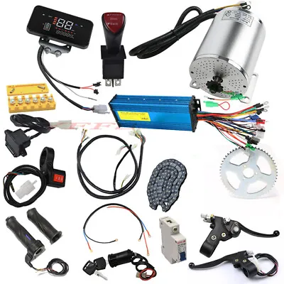 72V 3000W Brushless Motor/Controller/Grips Full Kit For Razor Scooter Go Kart US • $13.99