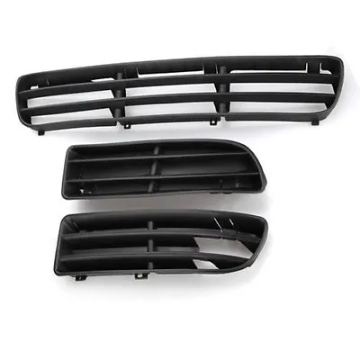 3x FRONT BUMPER LOWER SIDE VENTS CENTER GRILLE FOR VW JETTA BORA MK4 1999-2005 • $32.98