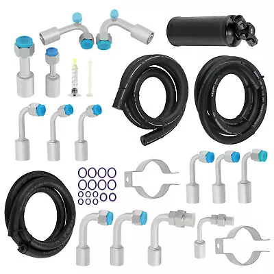 134a Air Conditioning Hose Kit And O-Ring W/ Drier AC Hoses Fitting Kits • $114