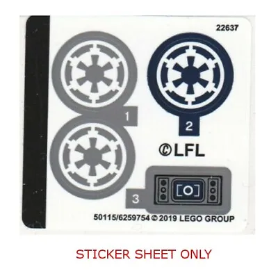 LEGO 75262 - Star Wars - Imperial Dropship - STICKER SHEET • $32.40