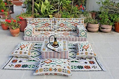 Arabic Sofa Floor Seating Couch Terrace Pallet Cushions  Garden Sofa • $539