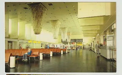 Early Postcard Manchester Airport Departure Lounge Circa 1970 • £1.99