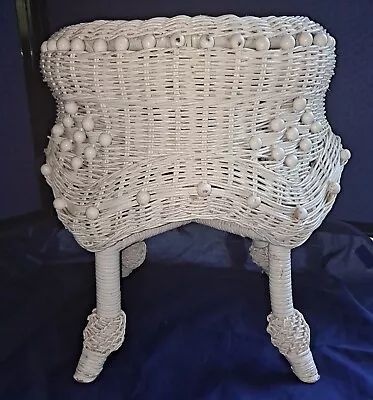 Antique Wicker Stool ~ Victorian ~ Cottage • $74