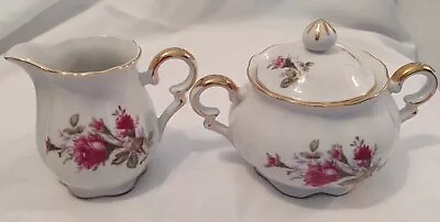 Vintage UCAGCO Japan Fine China - Creamer & Sugar - Old Rose Pattern • $19.99