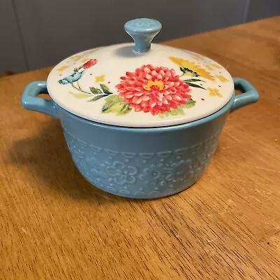 Pioneer Woman Blooming Bouquet 14.4-Ounce Mini Casserole Dish Blue Floral • $9.99