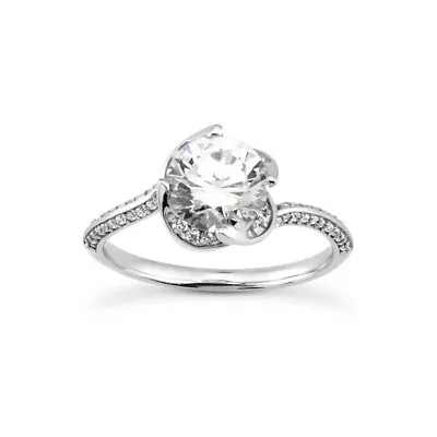 3/4 Carat G VS2 Round Brilliant Natural Certified Diamonds 14k Gold Accent Ring • $1218.49