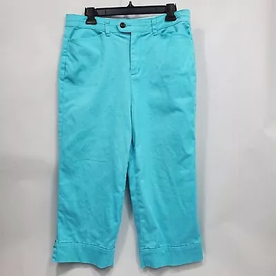 Christopher & Banks Womens Size 10 W32 Capri Blue • $11.90