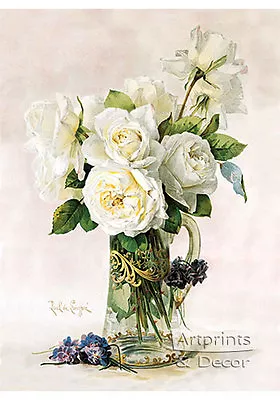 White Roses By Paul De Longpre (Art Print Of Vintage Art) (8 X 10) • $12.95