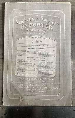 Medical & Surgical Reporter 1864 Army News ‘double-headed Fetus’ Civil War • $15