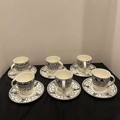 Mikasa Ultima+ Parisian Scenes Cups & Saucers- Set Of 6 • $46