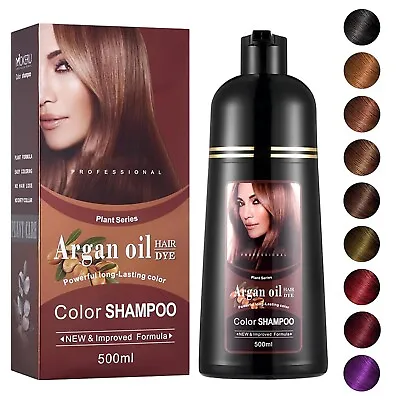[NEW]Dark Brown Permanent Hair Dye Instant Fast Hair Dye Color Shampoo Argan Oil • $19.99