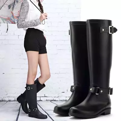 Womens Girls Rain Snow Boots Calf Length Wellington Waterproof Wellies Shoes  • $67.22