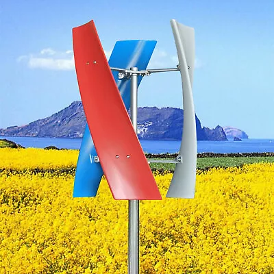 $195.70 • Buy 400W DC 12/24V 3 Blades Helix Wind Turbine Generator Vertical Axis Wind Power