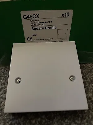 £16.32 • Buy Job Lot Of 9no Schneider G45CX Exc Cooker Connection Unit 45a White