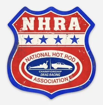 NHRA Vintage Style National Hot Rod Association Drag Racing Vinyl Sticker Decal • $2.99