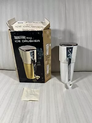 Vintage SWING•A•WAY Logo Ribbed Ice Crusher White & Chrome With Wall Mount S1 • $39.99