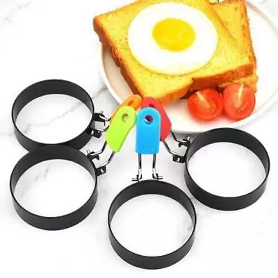 Kitchen Non Stick Egg Frying Ring Perfect Circle Round Fried/poach Mould Pancake • £6.88