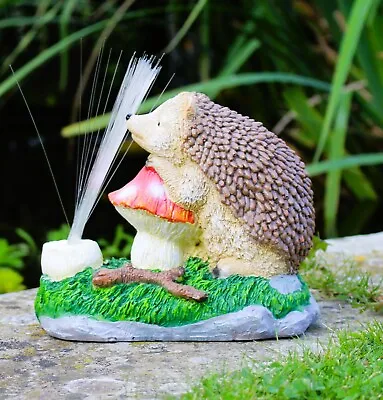 Garden Ornaments Solar Animal Hedgehog  Mushroom Toadstool 15CM • £8.95