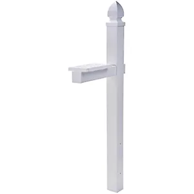 Gibraltar Mailboxes Whitley 4x4 Rust-Proof Plastic White Cross-Arm Mailbox • $73.06